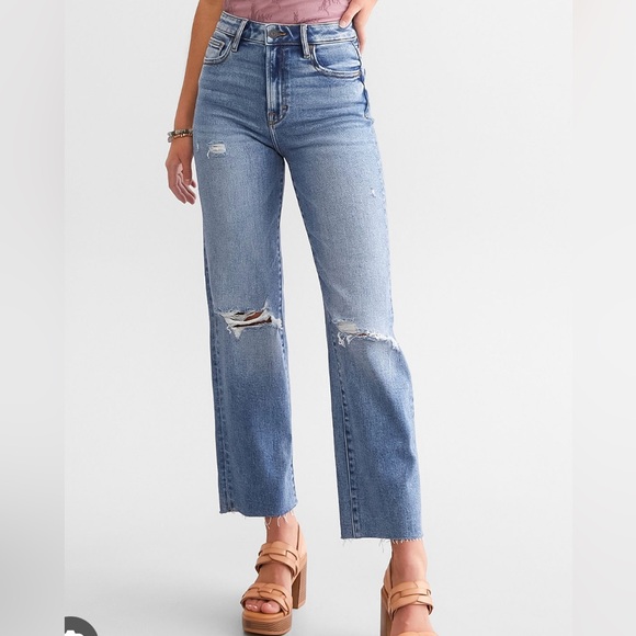 Hidden Jeans Denim - Hidden Tracey High Rise Classic Straight Distressed Jean, Style #HD1223ST, Sz 26